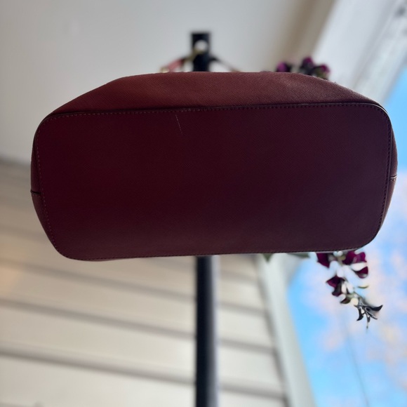 Michael Kors Deep Red Tote with Gold Chain Handles | Like New Condition - Picture 6 of 11